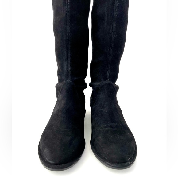 STUART WEITZMAN || Black Leather Suede Tall Over the Knee Lowland Boots Size 7 - Picture 6 of 15